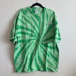 2XL Avondale Library T-Shirt Green Tie Dye